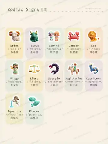 별자리 theme card cover