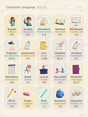 Classroom Language theme card cover
