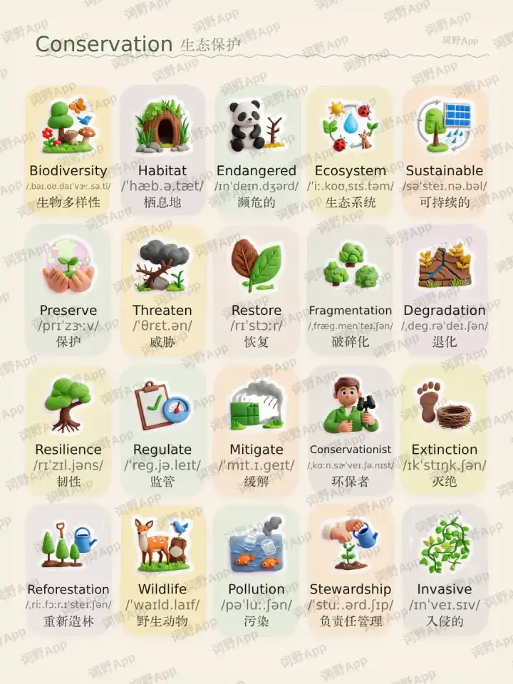 Naturschutz 생태 보호 theme card cover