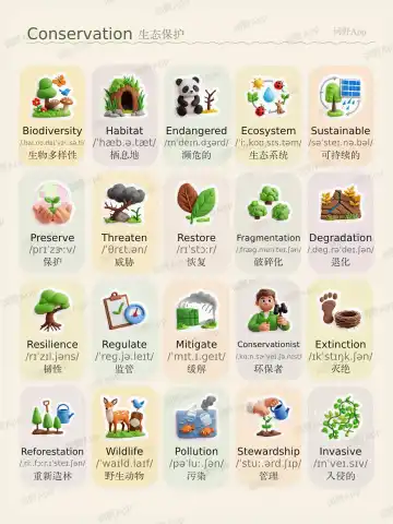 Conservation theme card cover