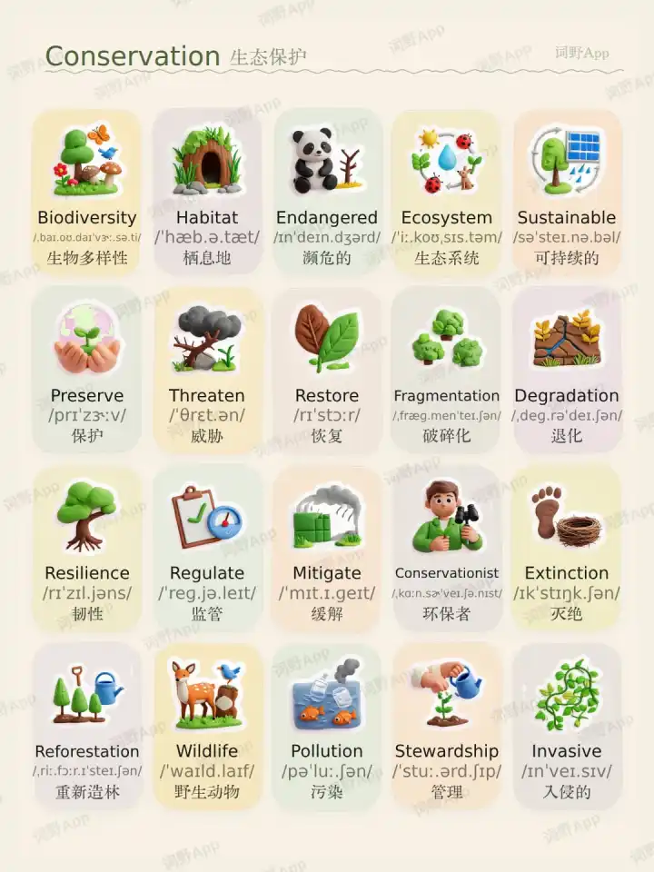 Conservation Naturschutz theme card cover