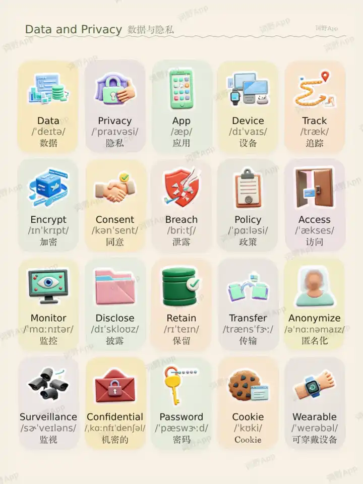 Data and Privacy 数据与隐私 theme card cover