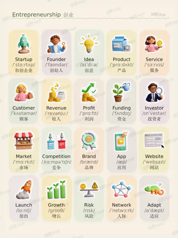 Entrepreneuriat Unternehmertum theme card cover