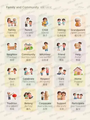 Famiglia e comunità theme card cover