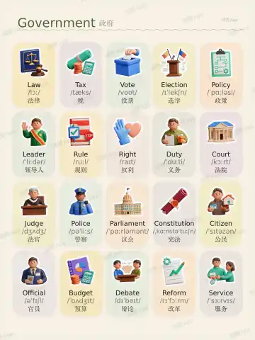 Government theme card cover