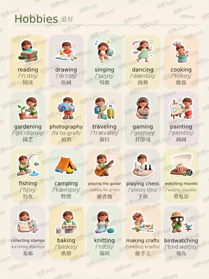 Loisirs 취미 theme card cover