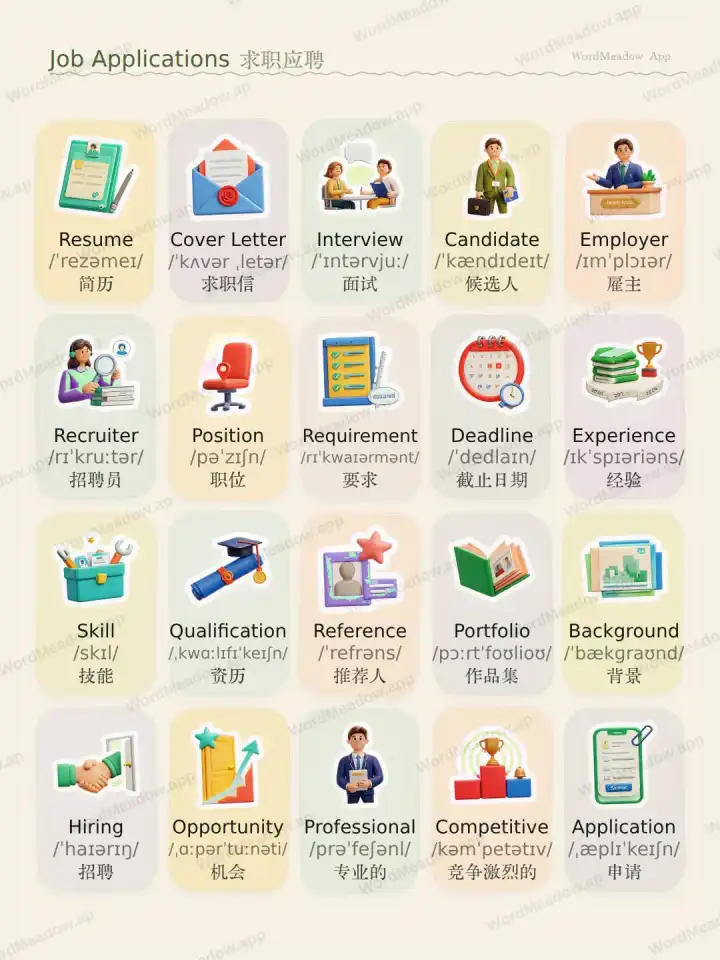 求职应聘 Job Applications theme card cover
