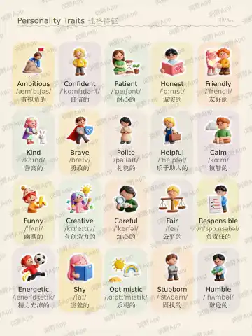 Personality Traits theme card cover