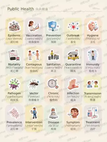 Public Health theme card cover