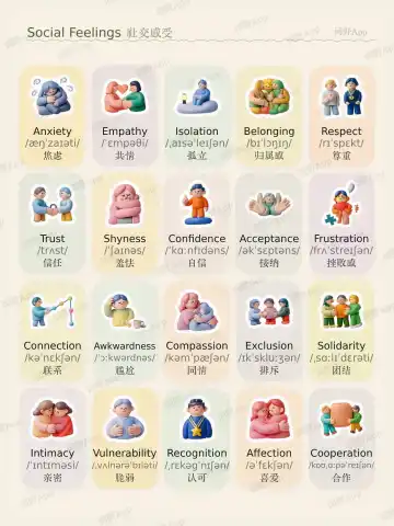 Sentiments sociaux theme card cover
