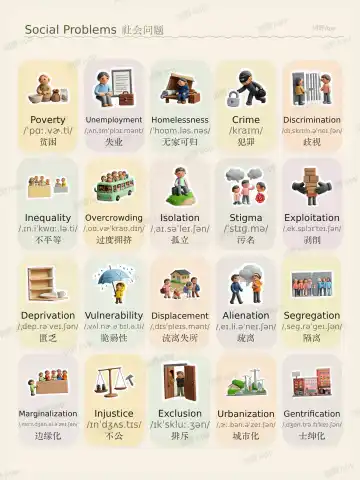 Social Problems theme card cover