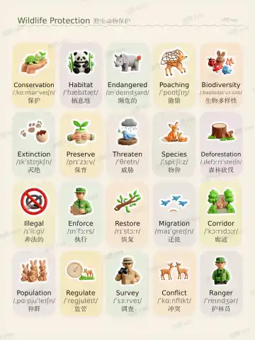 Wildlife Protection theme card cover
