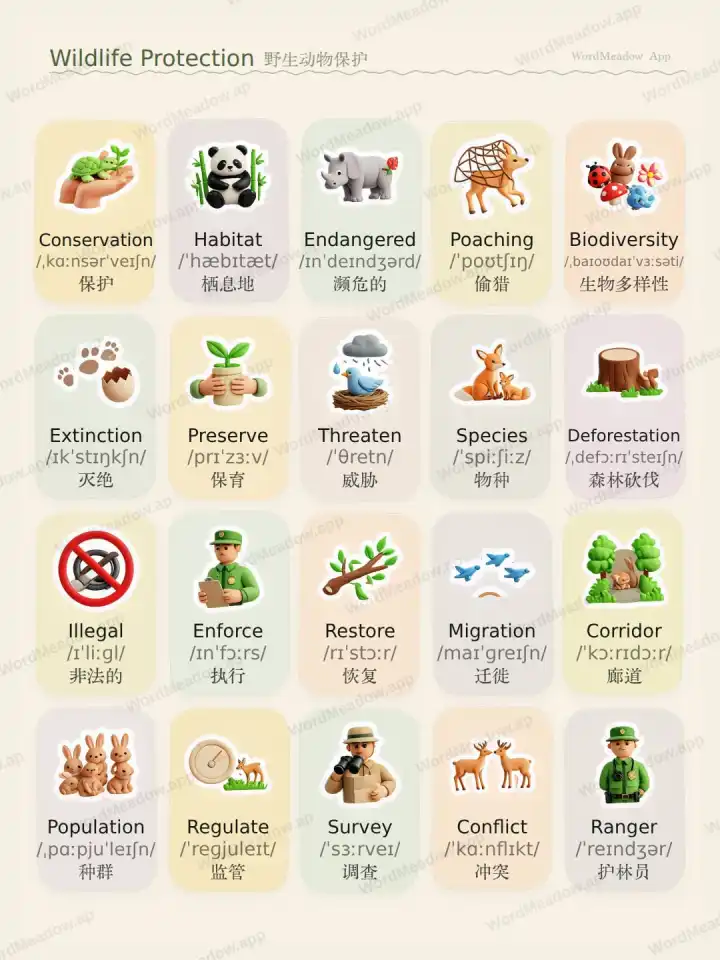 Wildlife Protection वन्यजीव संरक्षण theme card cover
