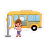 mit dem Bus fahren बस से जाना