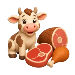 肉 theme illustration