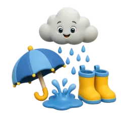雨 theme illustration