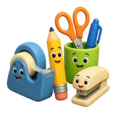 办公用品 theme illustration